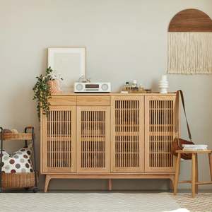 Solidwood Santa Rosa Shoe Cabinet with Drawers, 140cm