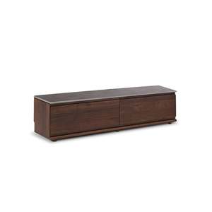 Solidwood Luxembourg Sintered Stone Top Entertainment Unit, W120cm, American Bla&hellip;