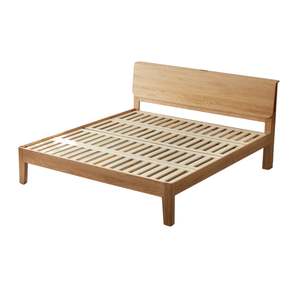 Beds: Solidwood Bailey Bed Frame, High Profile, Natural Wood