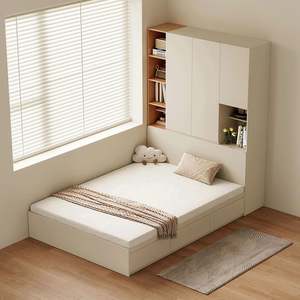 Beds With Storage: Linspire Lattice Global Queen Bed Frame with Drawers and Storage Headboard, 150x243x202cm