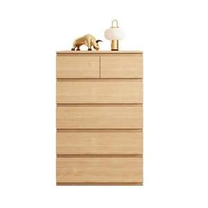 Loft Ensio Chest of 6 Drawers, Tallboy, Natural Wood