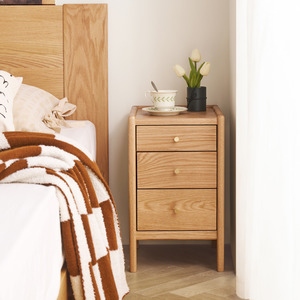 Bedside Tables: Solidwood Hemura Bedside Table, Oak