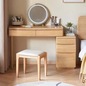 Dressing Tables: Solidwood Radiant Extendable Dressing Table, Ash, 125cm