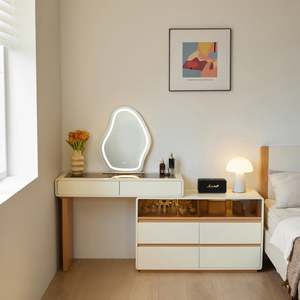 Linspire Evoke Extendable Dressing Table with 4 Drawers Cabinet