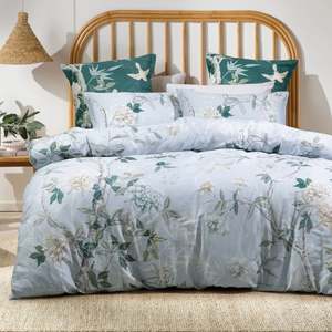 Duvet Covers: Savona Anika Duvet Cover Set, Powder Blue