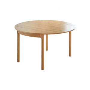 Dining Tables: Solidwood Norway Folding Dining Table, Round, Natural Wood