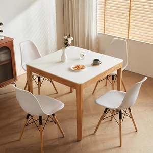 Dining Tables: Linspire Elmer Square Dining Table with Sintered Stone Top