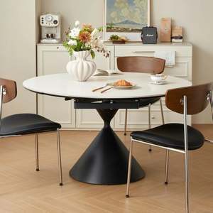 Dining Tables: Linspire Moti Dining Table with Sintered Stone Rotating Top