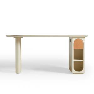 Linspire Evoke Sintered Stone Top Dining Table With Storage, White