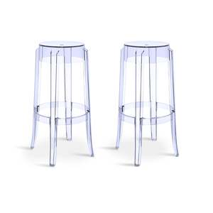 MODE Philippe Starck Charles Ghost Bar Stool Replica 75cm, Set of 2