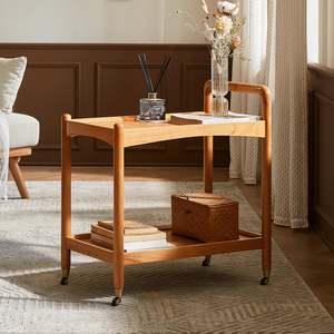 Kitchen And Dining Room: Solidwood Quartz Wine Cart, Cherry