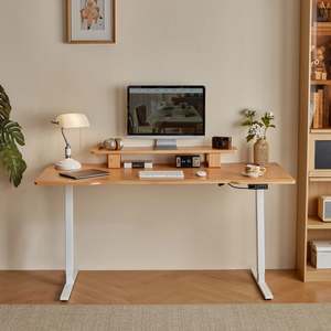 Home Office Packages: Linspire Lumen Electric Height Adjustable Standing Desk with Riser Stand, 120cm