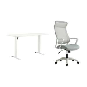 Linspire Ascend 2PCS Standing Desk Set, 120cm, White