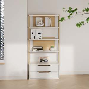 Boori Modular Kids 2 Drawer Bookshelf, Soft White