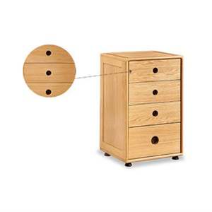 Solidwood Gleam Kid Combination Storage Chest of 4 drawers, 46x40x75cm, Natural Wood