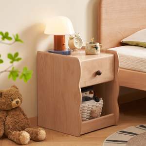 Kids Bedside Tables: Solidwood Milo Kids Bedside Table, Premium Birch
