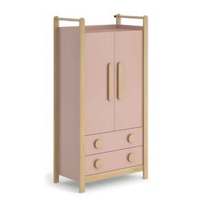 Boori Tidy Kids 2 Door Wardrobe With 2 Drawers, Cherry