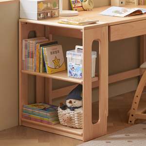 Solidwood Milo Kids 2-Tier Bookshelf, Premium Birch, 60cm