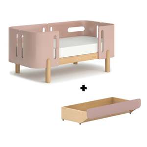 Nursery Furniture: Boori Nova Evolve Kids Bedside Bed with Drawer, Cherry
