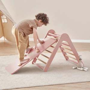 Boori Tidy Kids Climbing Triangle & Ramp 2 Piece Set, Cherry