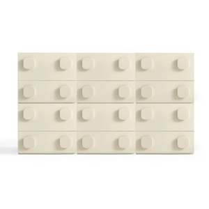 Linspire Mosaic Set of 6 Modular Storage Cabinets, Off-White