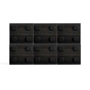 Linspire Mosaic Set of 6 Modular Storage Cabinets, Black