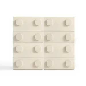 Modern Style Furniture: Linspire Mosaic Set of 4 Modular Storage Cabinets, Off-White