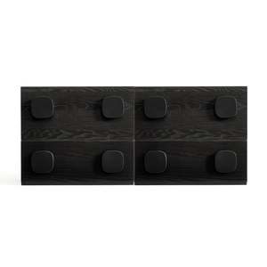 Linspire Mosaic Set of 2 Modular Storage Cabinets, Black