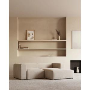Modular Sofas: Kave Home Blok 2-Seat Modular Sofa with Right Chaise, Beige