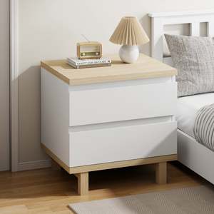 Hampton Style Furniture: Loft Hampton Bedside Table with 2 Drawers