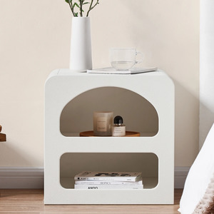 Lifely: Lifely Sorrento Bedside Table, Chalk White, 40Wx50Lx50Hcm