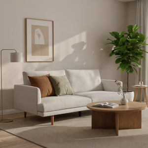 MODE Sola 3-Seater Sofa, Light Taupe