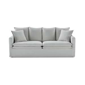 MODE Crepes 3-Seater Linen Sofa, Light Grey