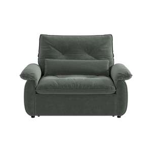 Linspire Rilla 1-Seater Sofa Bed, Velvet-Like Fabric, Moss Green