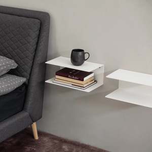 Hjem Design Jackon Wall Shelf, Set of 2, White