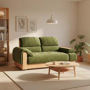 Linspire Cubby 3-Seater Sofa with Storage, Green
