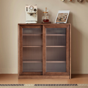 Linspire Walden Solid Wood Sideboard, Walnut Oak