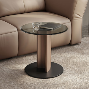 Living Room Tables: Linspire Solace Glass Top Side Table