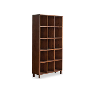 Bookcases Bookshelves: Solidwood Gleam 15-Cube Bookcase with 3 Doors, Walnut Oak