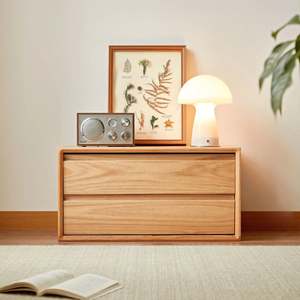 Display Cabinets: Linspire Lumis Solid Wood 2 Drawers Module