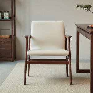 Linspire Lysa Leather Armchair with Solid Wood Frame, Ash