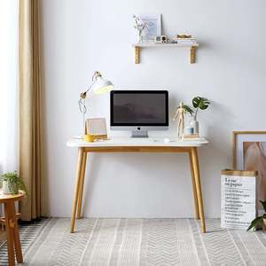 Linspire Oria Computer Desk, 120cm, Natural Wood & Off-White