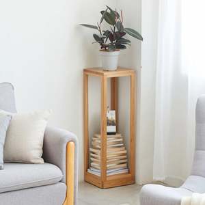 Solidwood Berlin Plant Stand, 30x30x92cm, Natural Wood