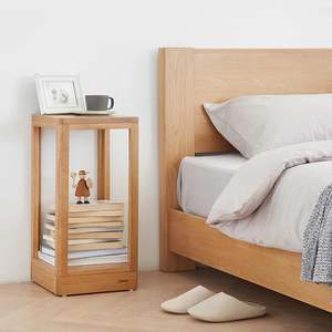 Solidwood Berlin Plant Stand, 30x30x76cm, Natural Wood