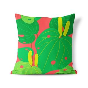 Products: Bright Botanical Pink Pohutukawa Cushion Cover