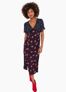 Joe Brown Louisa Spots And Floral Midi Dress