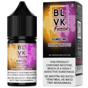 Blvk Nic Salts: Passion Grape Ice Nic Salts (30mL) by BLVK (Fusion)