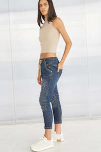 Dricoper: Active Crystal Embellished Jean | Dricoper