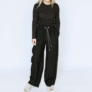 Moke: Indiana Pant | Black/Satin | Moke