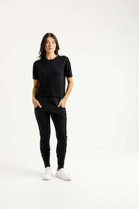 Apartment Pant | Black/Orchid | Homelee